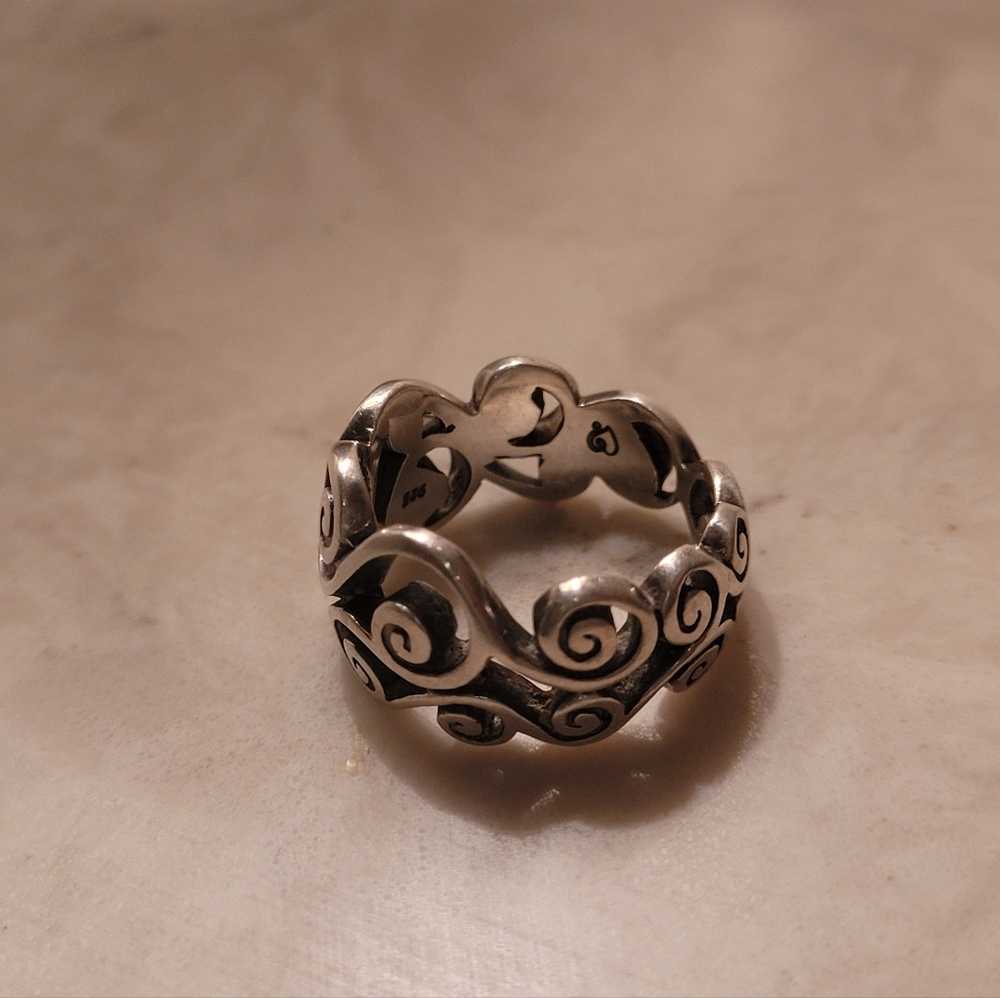 Brighton Sterling Silver Swirl Ring Size 8